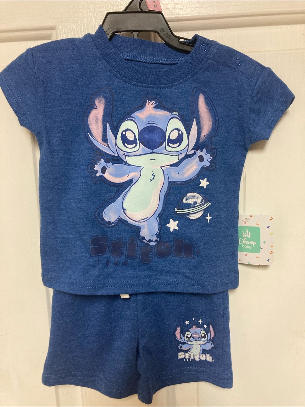 Disney Blue Stitch Short-Sleeve short Set